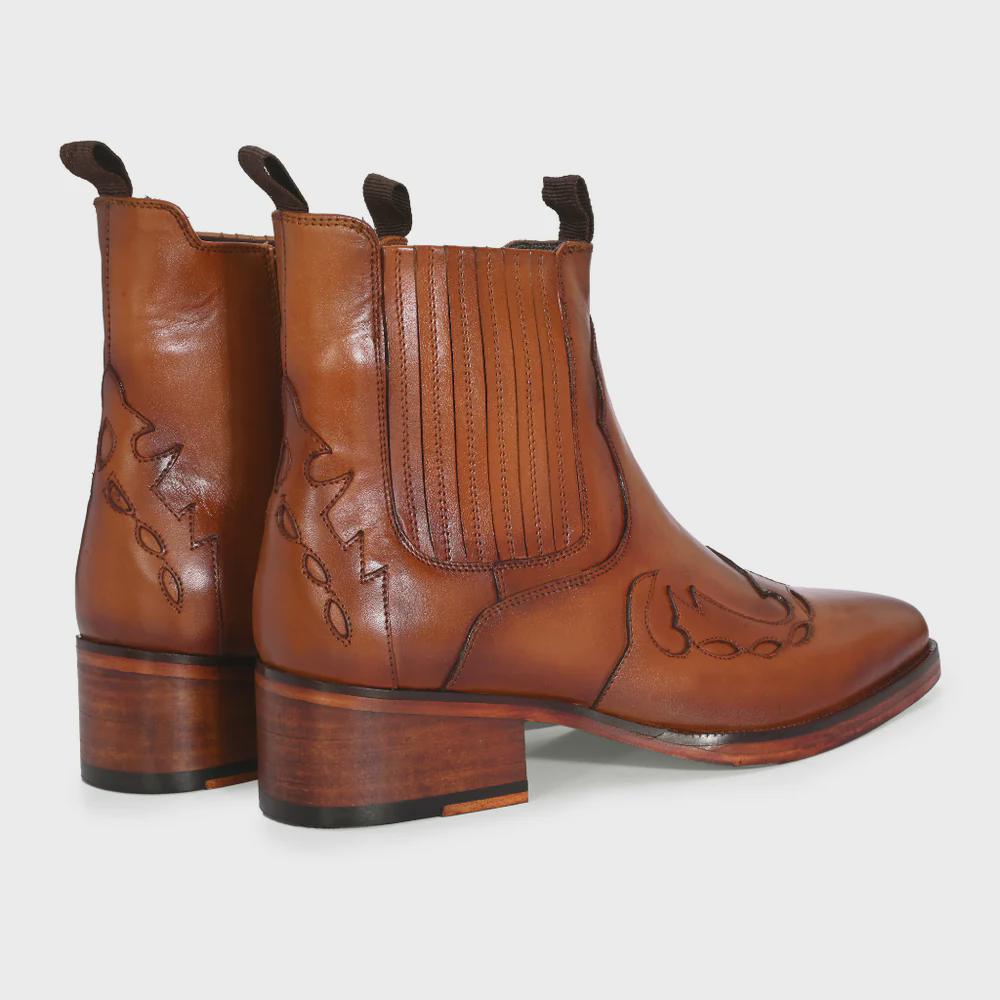 Handmade Genuine Leather Cowboy Leather Boots for Men Western Style, gift for him