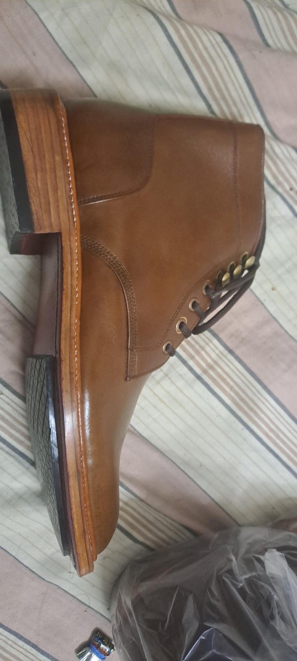 Leather boots mens handmade ankle boots brown colour, Goodyear welt boots mens | heritage boots, lace up ankle boots