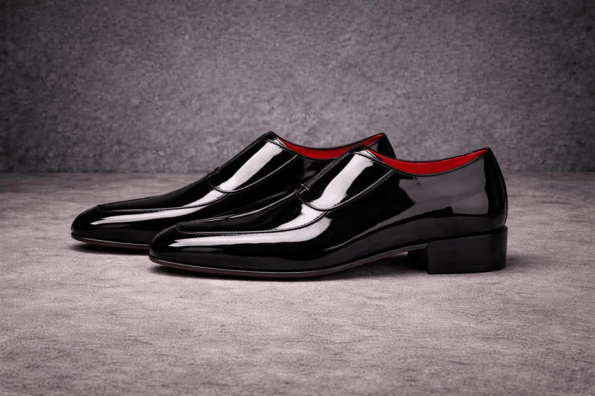 Handmade Black Leather mens Dress Shoes | Red Sole Luxury Formal Footwear, wedding shoes