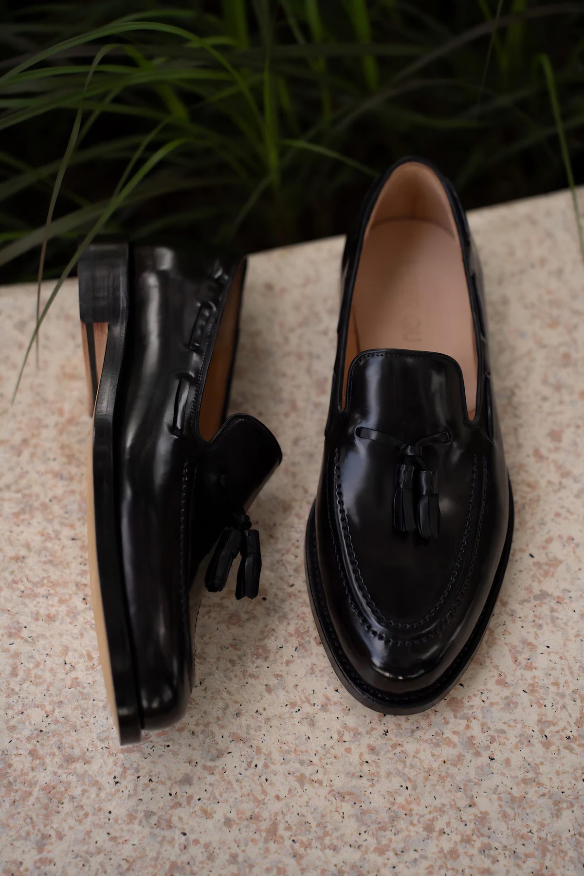 Handmade Black Tassel Loafers for Men | Luxury Leather Dress Shoes | Mens Formal Slip On Shoes | Classic Italian Style Tassel Loafers