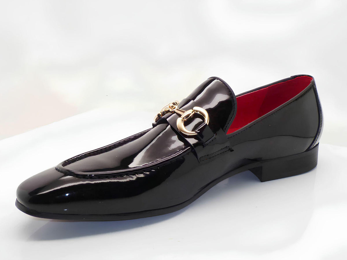 Handmade leather loafers for men | Calf leather mens loafers| penny loafers in black with golden buckle wedding shoes
