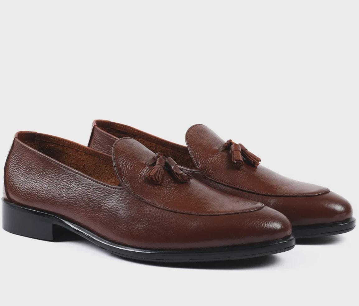 Handmade  Moccasin Slip Ons leather Loafers | Moccasin mens Dress Shoes