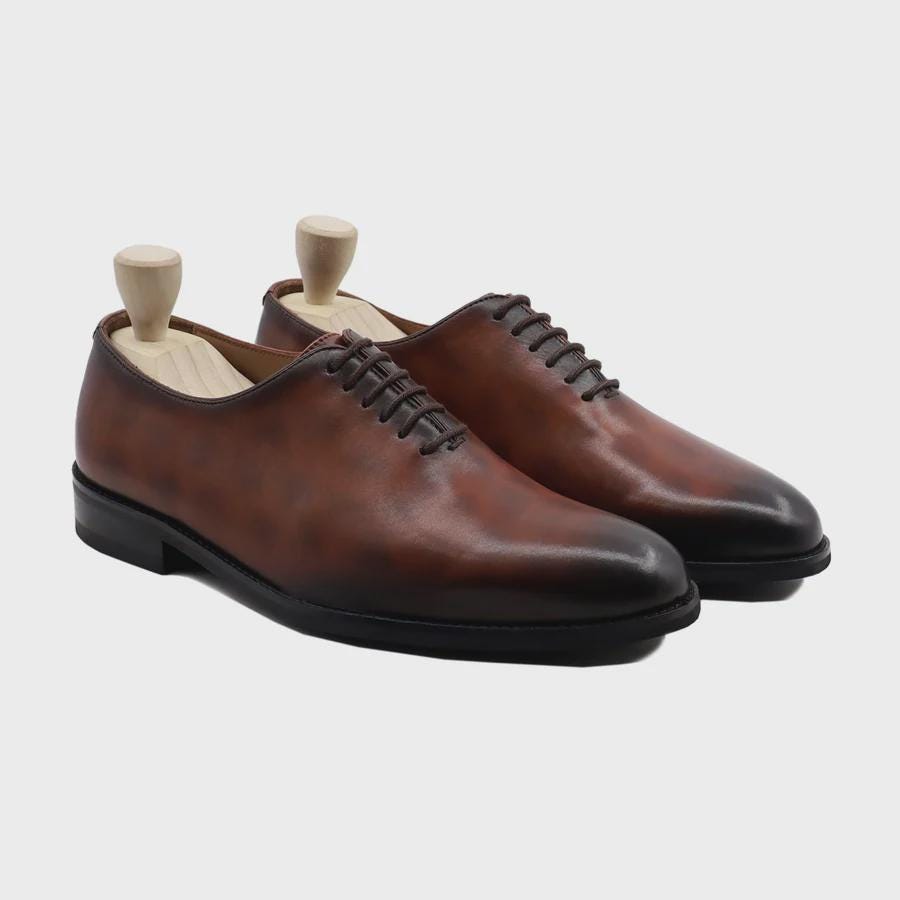Handmade Oxford Shoes for Mens Wholecut Leather Shoes men in brown colour