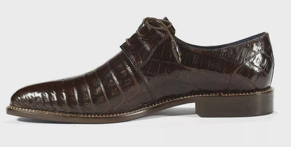 Handmade  Alligator Leather shoes Crocodile shoes, Lace up mens oxfords shoes wedding and formal foot wear