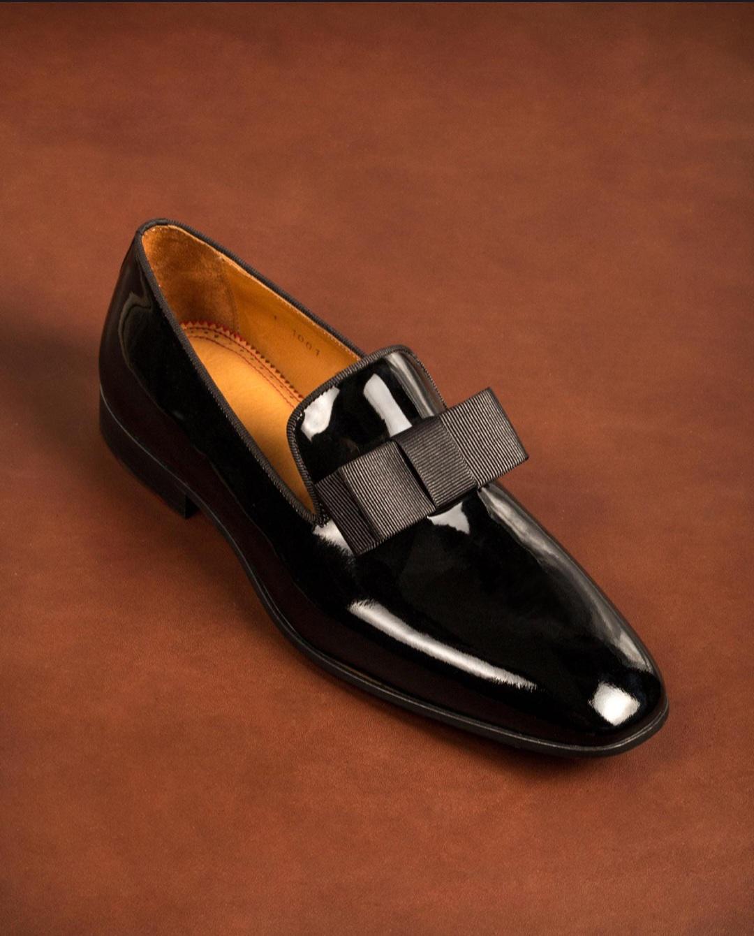 handmade Mens loafers Tolima Black Patent Leather Opera Pumps, leather shoes men Tuxedo Loafers