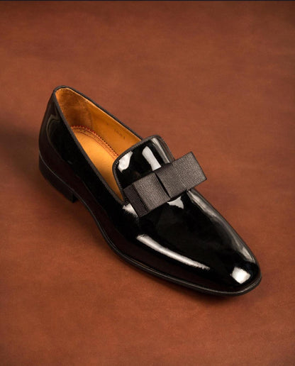 handmade Mens loafers Tolima Black Patent Leather Opera Pumps, leather shoes men Tuxedo Loafers