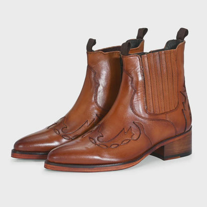 Handmade Genuine Leather Cowboy Leather Boots for Men Western Style, gift for him