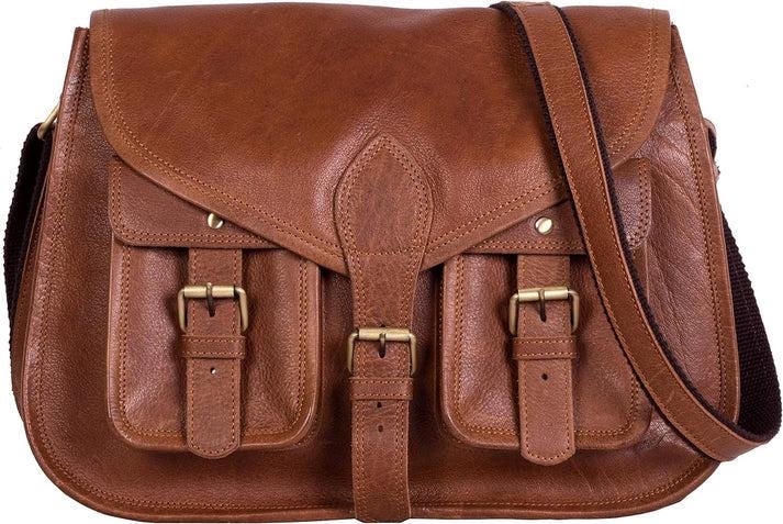 Leather Crossbody Bag | Handmade Messenger Satchel | Genuine Leather Shoulder Bag for Travel and Everyday use for Men & Women |