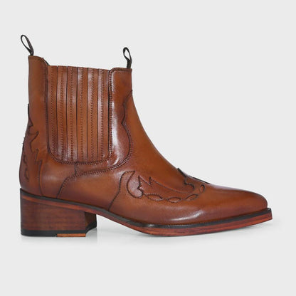 Handmade Genuine Leather Cowboy Leather Boots for Men Western Style, gift for him