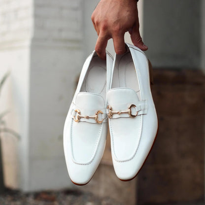 handmade shoes white leather mens loafers, white slip on leather loafers
