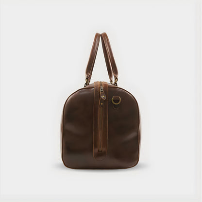 Handmade leather duffle bag| Full grain Brown leather duffle bag men, gift for him