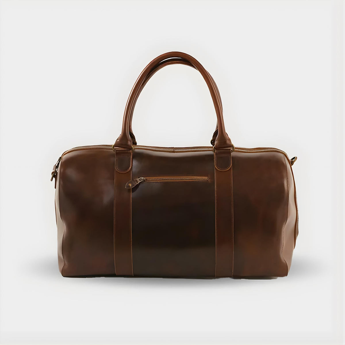 Handmade leather duffle bag| Full grain Brown leather duffle bag men, gift for him