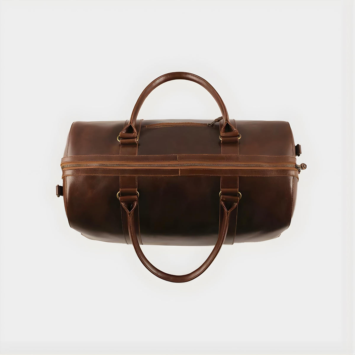 Handmade leather duffle bag| Full grain Brown leather duffle bag men, gift for him