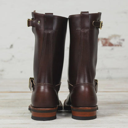 Engineer Boots Men Handmade Leather Engineer Boots Brown Biker Boots Vintage Motorcycle Boots Rugged Work Style Boots