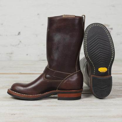 Engineer Boots Men Handmade Leather Engineer Boots Brown Biker Boots Vintage Motorcycle Boots Rugged Work Style Boots