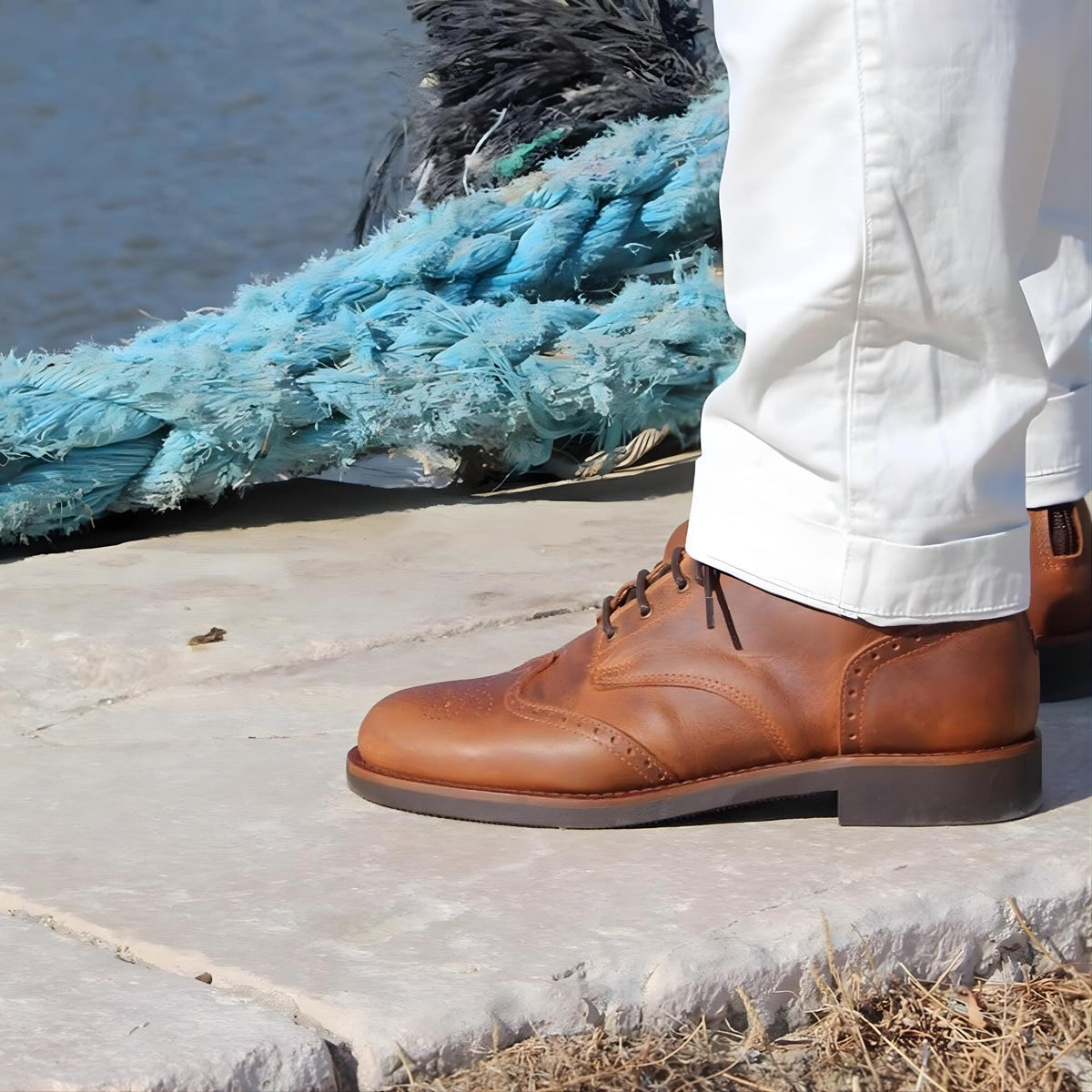 Ankle boots Wingtip mens leather boots Made to your measurement handmade tan leather ankle boots, vintage motorcycle boots. biker boots