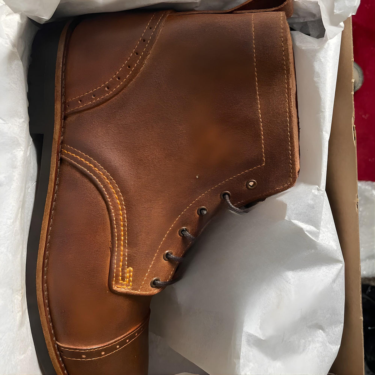 Cap toe mens boots custom made work boots handmade brown leather lace up ankle boots | heritage work boots, gift for him