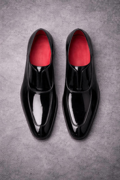 Handmade Black Leather mens Dress Shoes | Red Sole Luxury Formal Footwear, wedding shoes