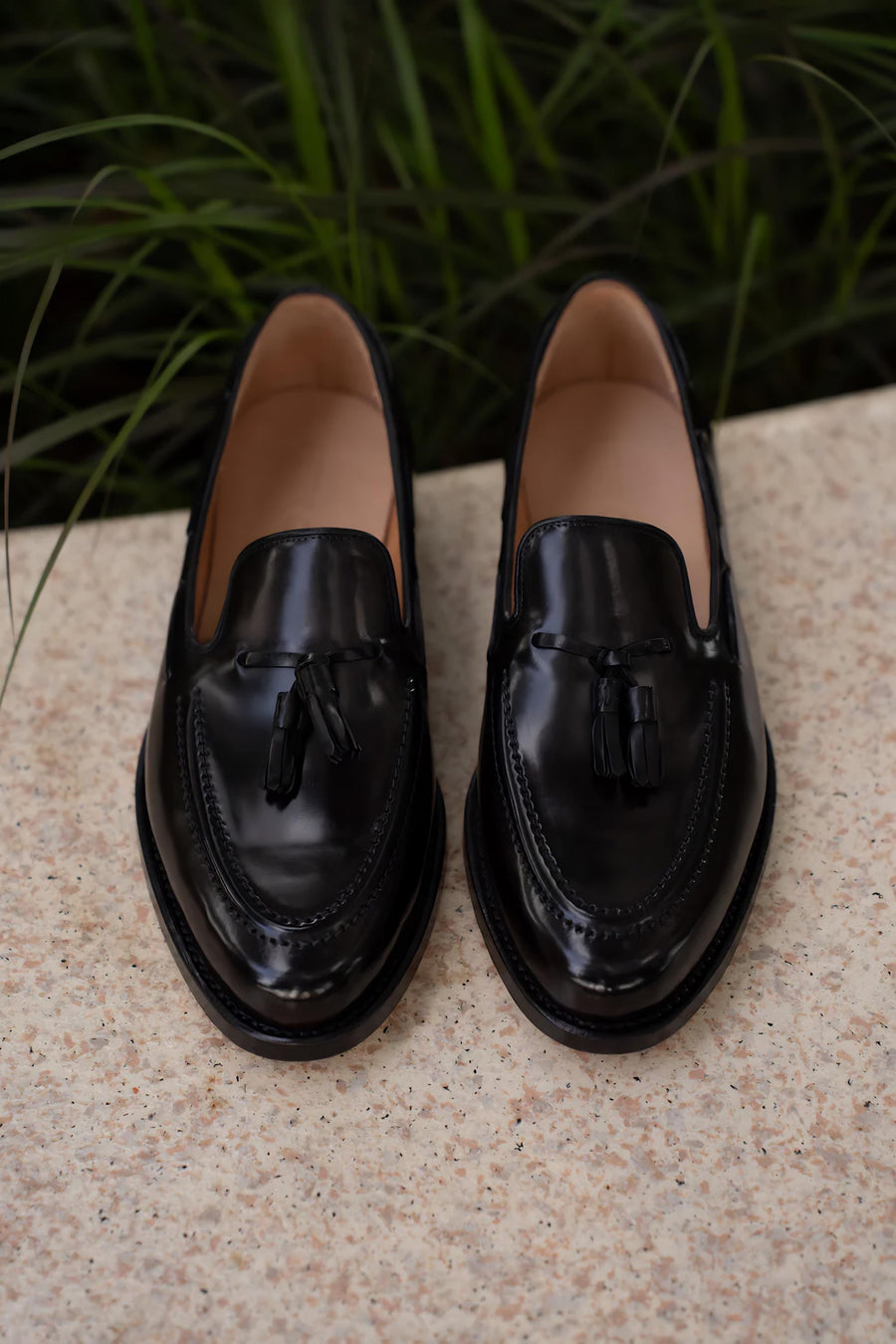 Handmade Black Tassel Loafers for Men | Luxury Leather Dress Shoes | Mens Formal Slip On Shoes | Classic Italian Style Tassel Loafers