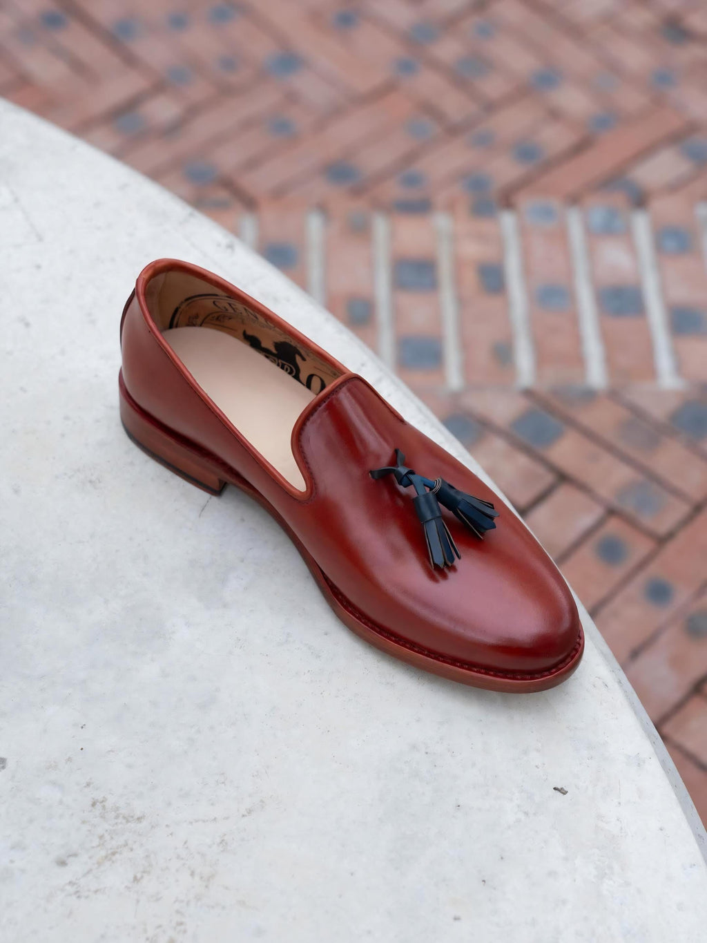 Burgundy Tassel Loafers Men | Handmade Leather Loafers | Mens Dress Shoes | Luxury Slip On Shoes | Formal Wedding Shoes