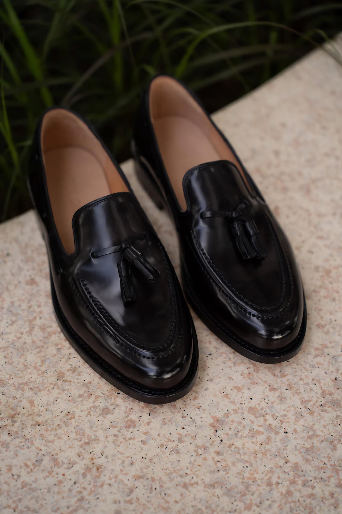 Handmade Black Tassel Loafers for Men | Luxury Leather Dress Shoes | Mens Formal Slip On Shoes | Classic Italian Style Tassel Loafers