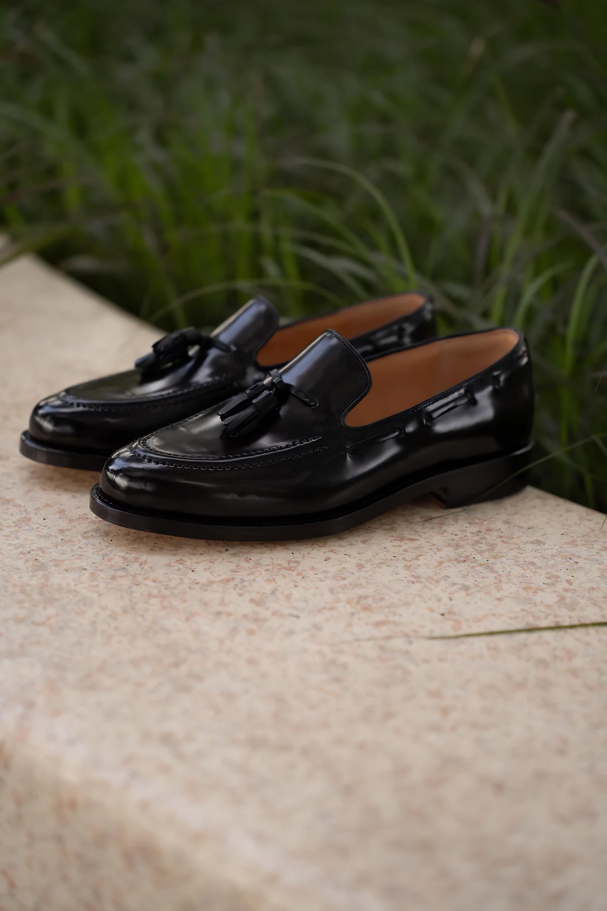 Handmade Black Tassel Loafers for Men | Luxury Leather Dress Shoes | Mens Formal Slip On Shoes | Classic Italian Style Tassel Loafers