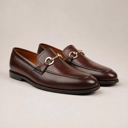 Handmade Brown Horsebit Loafers for Men | Leather Slip On Dress Shoes | Formal Wedding Loafers | Custom Leather Shoes