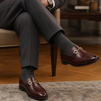 Handmade Black Leather Loafers with Red Sole and Gold Hardware Leather Slip Ons Dress Shoes | Formal Wedding mens Loafers