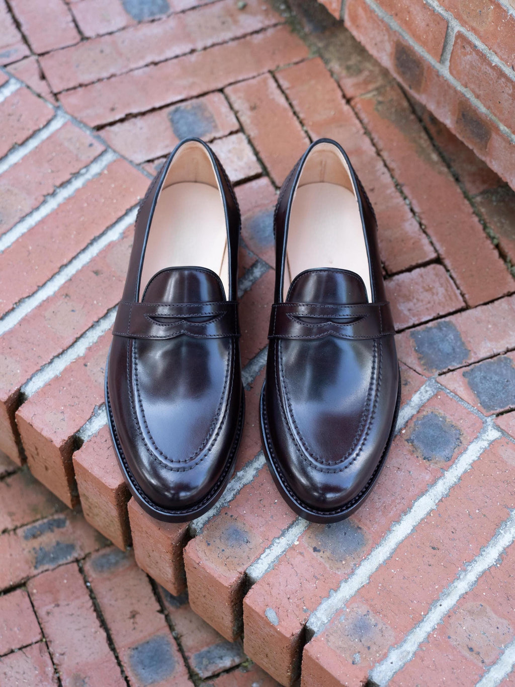 Handmade Black and Brown Penny Loafers for Men | Leather Slip On Dress Shoes | Formal Wedding Loafers