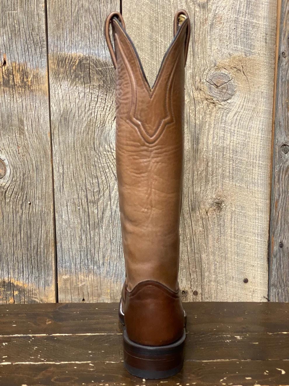 Tall Cowboy Boots Men Unisex, Handmade Full Grain Leather Western Boots, 16 Inch Roper Boots, Horse Riding Boots, Ranch Boots