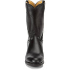 Black Leather Cowboy Boots | Handmade Western Boots | Unisex Roper Boots