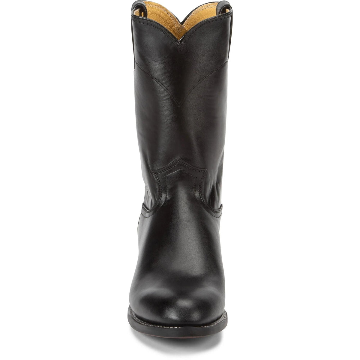 Black Leather Cowboy Boots | Handmade Western Boots | Unisex Roper Boots