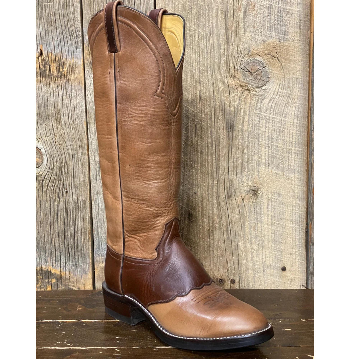 Tall Cowboy Boots Men Unisex, Handmade Full Grain Leather Western Boots, 16 Inch Roper Boots, Horse Riding Boots, Ranch Boots