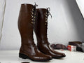 Knee High Boots | Handmade Tall Leather Boots | women Horse Riding Boots with 16 inches shaft