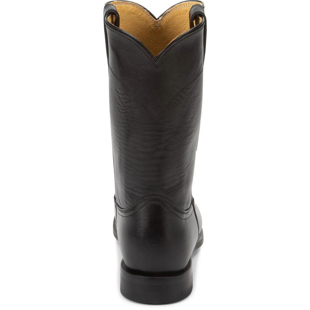 Black Leather Cowboy Boots | Handmade Western Boots | Unisex Roper Boots