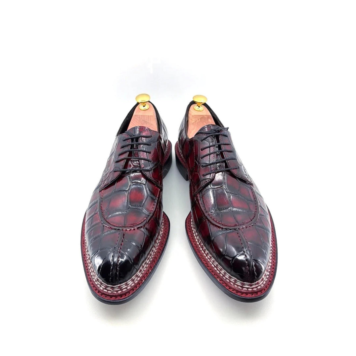 Handmade  Embossed Leather  Alligator Derby Shoes | Formal Oxford  Shoes | Custom mens Dress Shoes | Signature Collection
