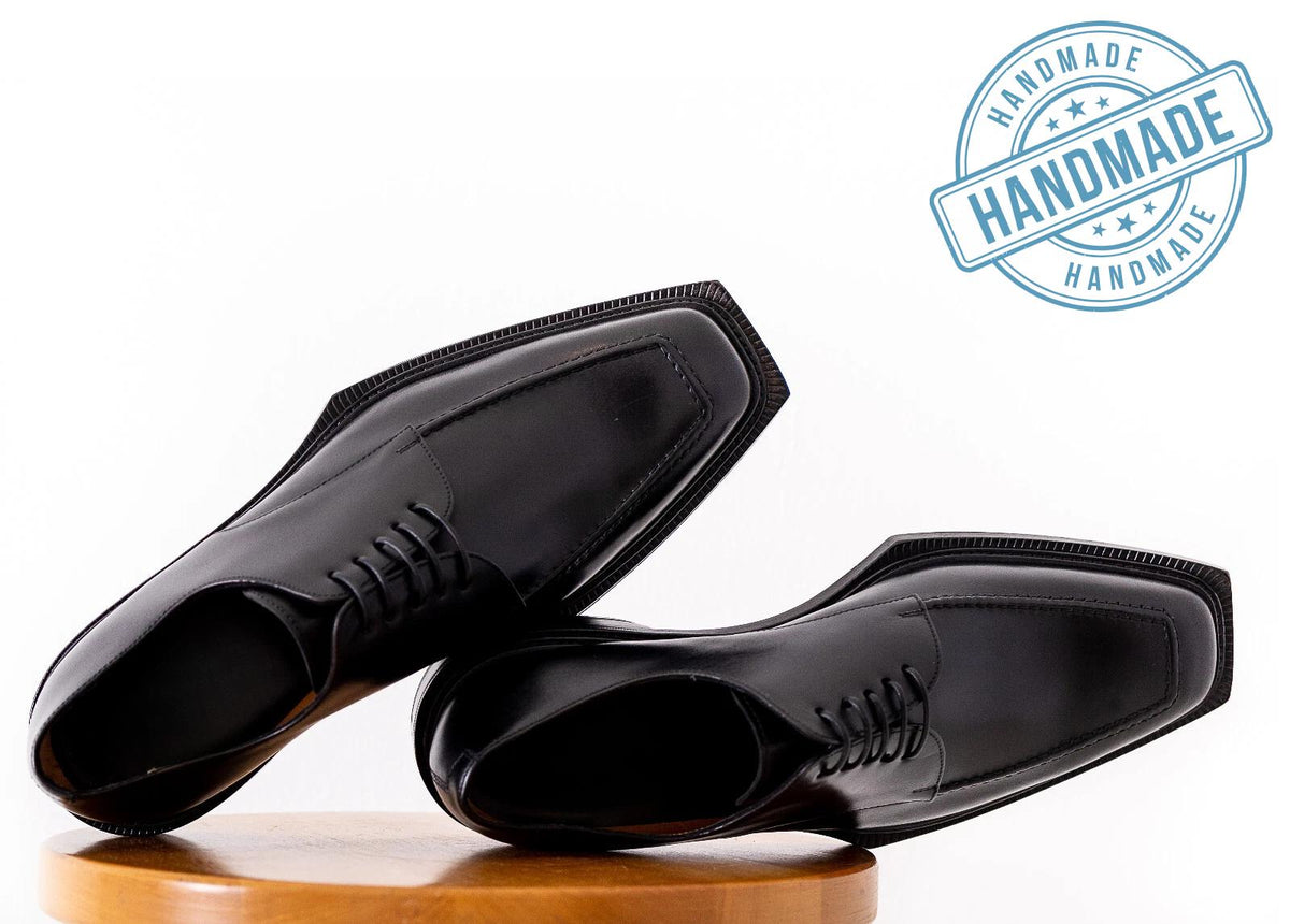 Men's Black Calf Leather Dress Shoes | Handmade Italian Style oxford shoes | Signature Collection